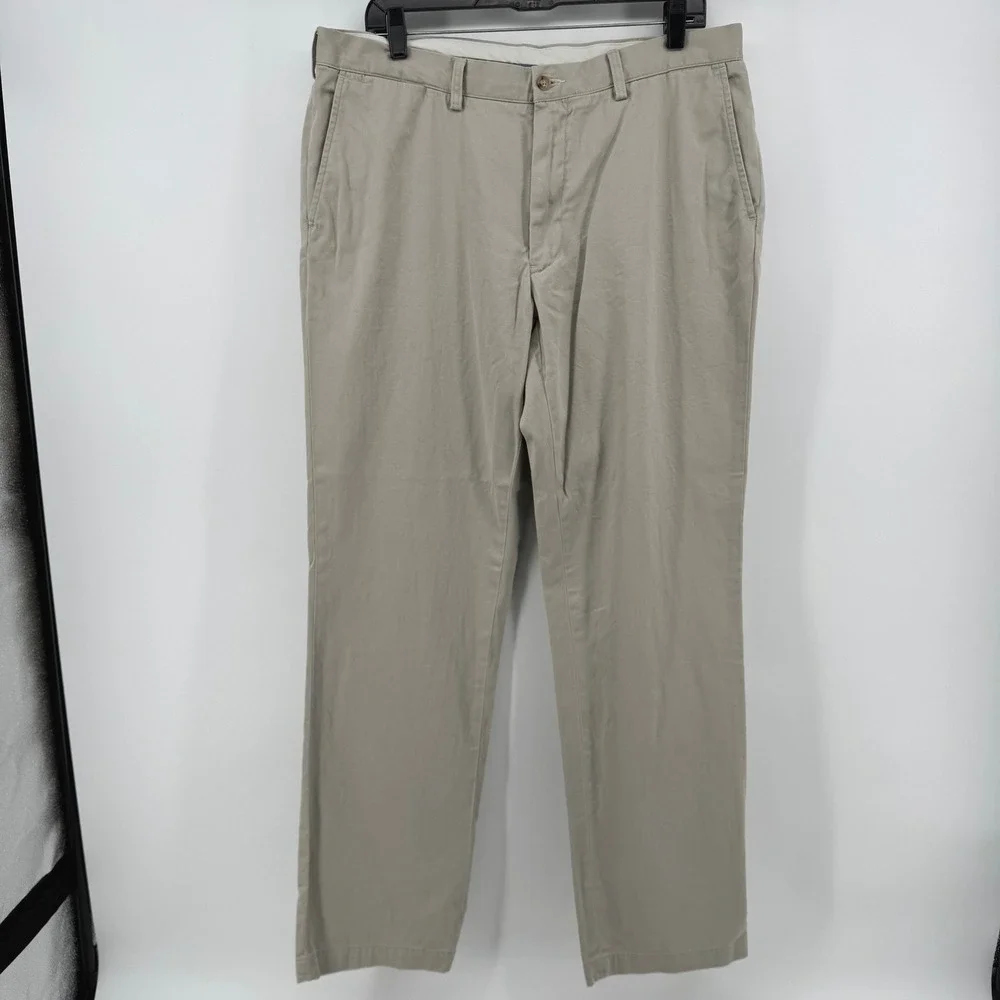 Polo Ralph Lauren Chinos Mens 36x34 Khaki Tan Classic‎ Fit Straight Leg Cotton